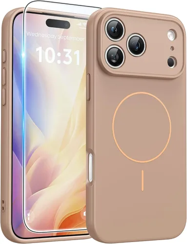 Vista 223 de FNTCASE - Funda para iPhone 16 Pro: magnética, mate, translúcida, de grado militar, protectora contra caídas, resistente, fina, duradera y a prueba
