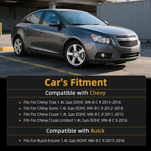 Vista 2 de Juego de juntas de cabeza 1.4L con pernos de cabeza compatible con Chevy Cruze, Sonic, Trax, compatible con Buick Encore 1.4L Gas DOHC 2011-2016