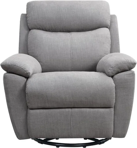 Vista 9 de Generic Silla reclinable giratoria con puerto de carga USB, color gris claro