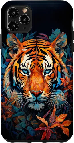 Vista 13 de Watercolor Tiger Face Design Wild Animal Big Cat Tiger Case for iPhone 17