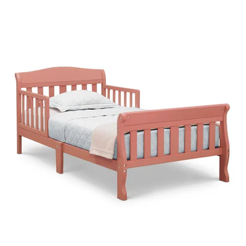 Vista 10 de Delta Children Canton - Cama para niños pequeños, albaricoque + colchón Delta Children Twinkle Galaxy de doble cara con núcleo de fibra reciclada