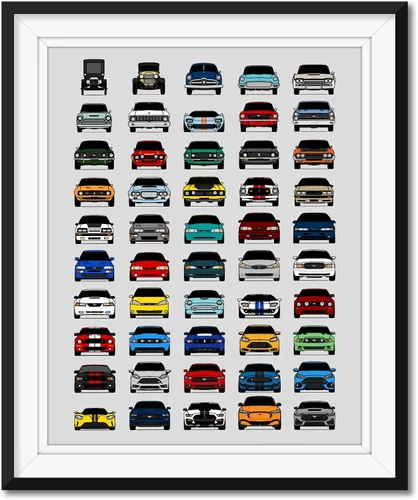 Vista 30 de Custom Car Posters Póster hecho a mano compatible con Mercedes-Benz Impresión de Evolución Arte de Pared Decoración Mejor de las Generaciones