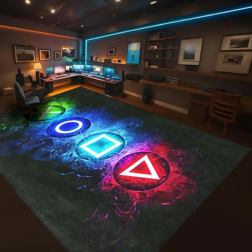 Vista 10 de Alfombras de juegos para niños y adolescentes, decoración de dormitorio, alfombras de jugador para sala de estar, alfombras de mando de gamepad