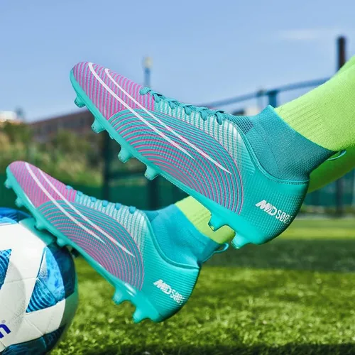 Vista 3 de Zapatos de fútbol para hombre, zapatos deportivos de fútbol para entrenamiento al aire libre e interiores, tacos FGAG Youth Professional Spikes
