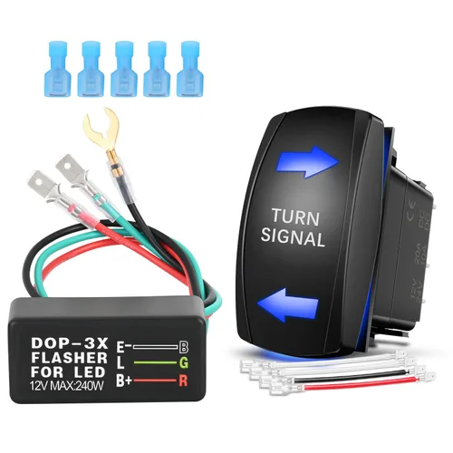 Vista 4 de Nilight Interruptor basculante de barra de luz de techo, interruptor de barra de luz LED, interruptor de barra de luz LED de 5 pines, interruptor