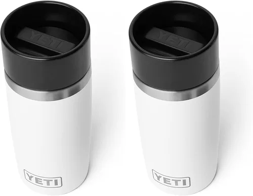Vista 56 de YETI Rambler - Botella de viaje de 8 onzas, acero inoxidable, aislada al vacío con tapa a prueba de fugas, color negro