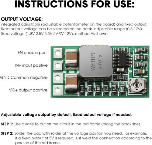 Vista 2 de 10 piezas 5v módulo regulador mini reductor de voltaje DC 4.5-24V 12V 24V a 5V 3A Volt Buck convertidor fuente de alimentación módulo transformador