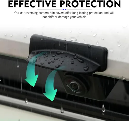 Vista 7 de Cubierta antirlluvia para cámara de visión trasera de automóvil, protector de lluvia de silicona para cámara de respaldo de automóvil, cubierta