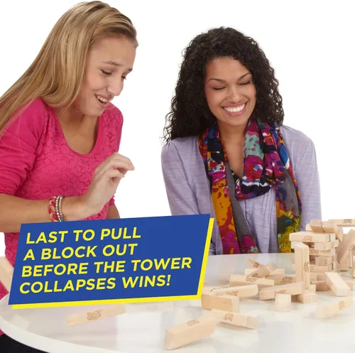 Vista 14 de Hasbro Gaming Jenga Game El juego original de bloques de madera con bloques de madera auténtica Torre apilable A partir de 6 años 1 o más