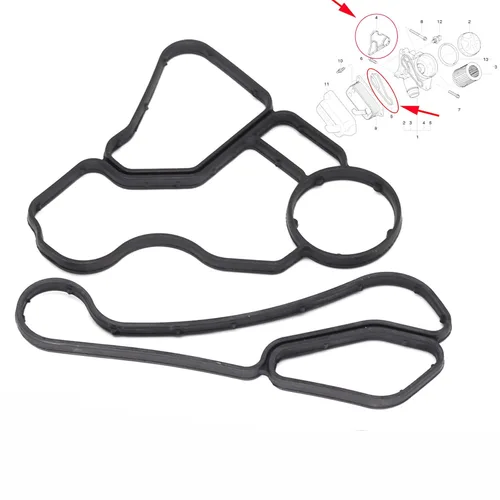 Vista 5 de 11427525335 para BMW E90 E92 328I 3.0L Junta de enfriador de aceite 11427537293 Junta de carcasa de filtro de aceite X3 X4 X5 Z4 128i 323i 328xi