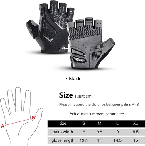 Vista 3 de Kyncilor Guantes de ciclismo para hombres y mujeres transpirables de medio dedo guantes de bicicleta de montaña amortiguadores de golpes