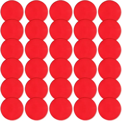 Vista 26 de Marcadores de punto de polietileno de 4 pulgadas/9 pulgadas, de goma antideslizante, marcadores de agilidad de conos de campo plano, puntos de suelo
