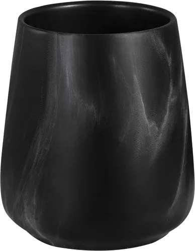 Vista 23 de Soporte Negro para Cepillos de Dientes para Baño - Soportes de Cerámica para Cepillos de Dientes, Soporte para Pasta de Dientes, Vaso Reutilizable