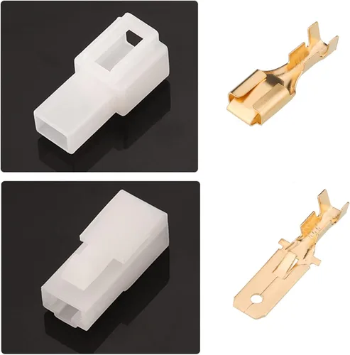Vista 6 de Conector de pala macho hembra de empalme rápido, caja de carcasa para relé de cableado eléctrico, altavoz de audio para automóvil, faros delanteros