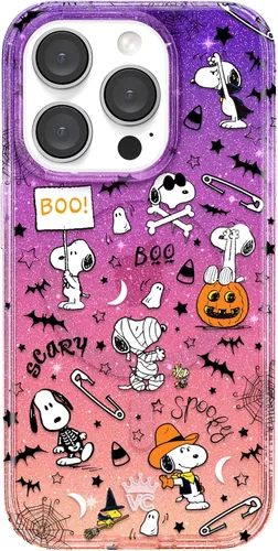 Vista 60 de VELVET CAVIAR Funda compatible con MagSafe para iPhone 15, probada en caídas de 10 pies, estampado de leopardo y amatista morada