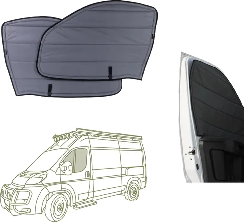 Vista 12 de VanEssential Cubierta Aislante con Oscurecimiento Total para Ventana de Tripulación Diseñada para RAM Promaster Marco de Ventana de Metal Desnudo