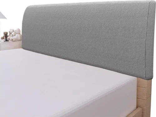 Vista 11 de Easy-Going Funda elástica para cabecera de cama, funda de cabecera de cama cuadrada pequeña, de jacquard, a prueba de polvo, para dormitorio Negro