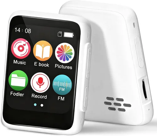 Vista 11 de Reproductor de MP3 para niños con Bluetooth y altavoz, reproductor de música portátil simple para niños, radio FM de 32 GB, lector de libros Negro