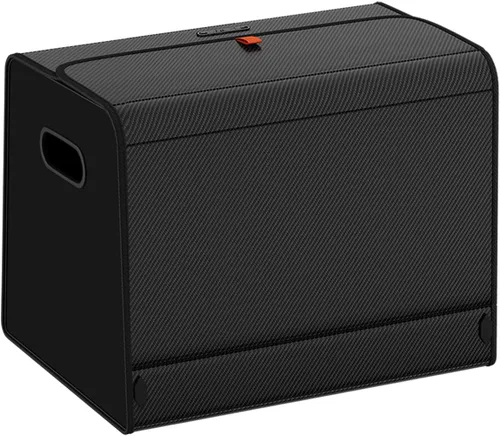 Vista 7 de GMQ Organizador de maletero de automóvil para SUV, organizadores de automóvil y almacenamiento con almacenamiento plegable, tapa magnética de gran