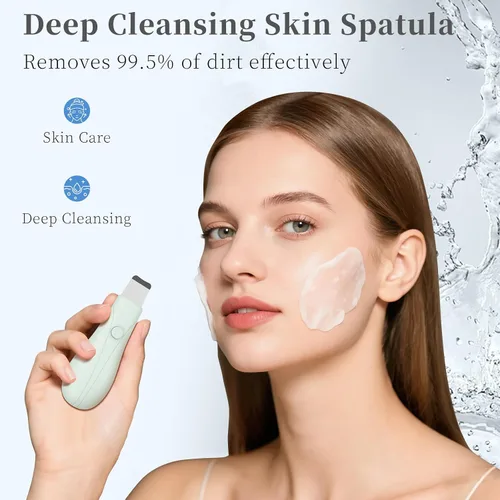 Vista 2 de Herramientas removedoras de puntos negros, removedor de cabeza negra para cara y nariz, espátula facial, limpiador de poros profundos
