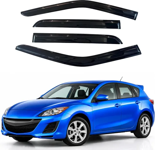 Vista 298 de IG - Visera para ventana para Ford Bronco y F150-F350 1980-1996, deflector lateral tipo cinta adhesiva, resistente, contra lluvia y viento