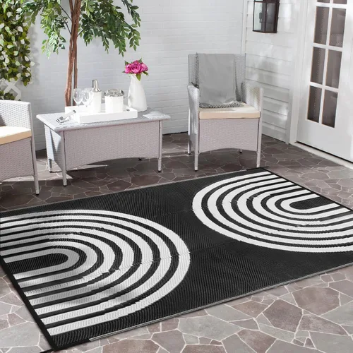 Vista 47 de Anidaroel Alfombra de área para exteriores para patio, 4 x 6 pies, impermeable, reversible, alfombra de paja de plástico para exteriores, alfombra