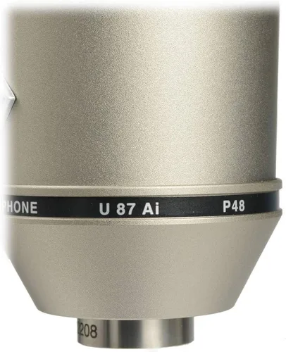 Vista 4 de Neumann Paquete de micrófono condensador U 87 Ai (níquel) con filtro de reflexión y soporte de micrófono trípode