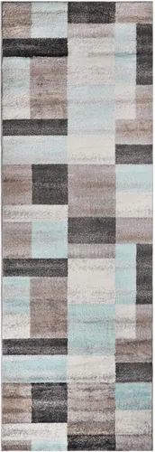 Vista 10 de Superior alfombra de área de la colección diseñador Clifton, 8 mm de altura de apilado, con respaldo de yute, diseño geométrico contemporáneo, Beige