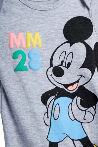 Vista 2 de Disney Paquete de 2 mamelucos de manga corta con cierre a presión de Mickey Mouse para bebé (recién nacidobebé)
