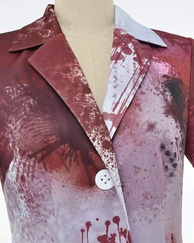 Vista 8 de Miccostumes Disfraz de enfermera de terror para mujer