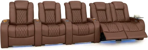 Vista 20 de Seatcraft Asientos de cine en casa Virtuoso LT Tawny Single reclinable Leonado