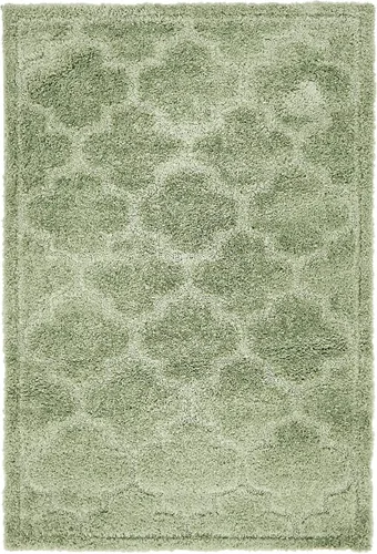 Vista 24 de Unique Loom Trellis Shag Collection - Alfombra de pasillo geométrica, moderna, marroquí, celosía, gris (2 x 7 pies)