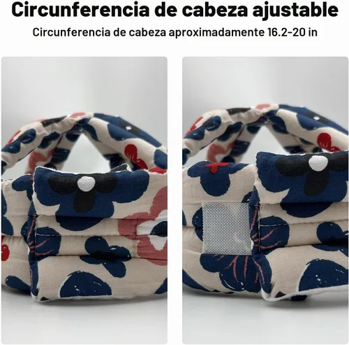 Vista 2 de Protector de cabeza de bebé para gatear caminando, casco de bebé ajustable sin golpes y cojín suave, gorra de seguridad infantil para niños que