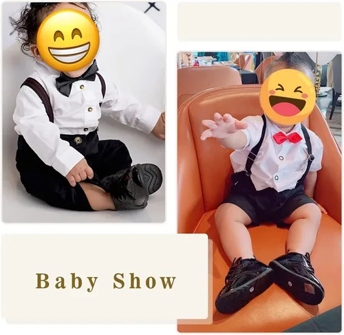 Vista 3 de Meckior Mocasines clásicos de piel sintética para niños y niñas, zapatos de vestir Oxford para niños y niñas, zapatos de vestir planos para caminar