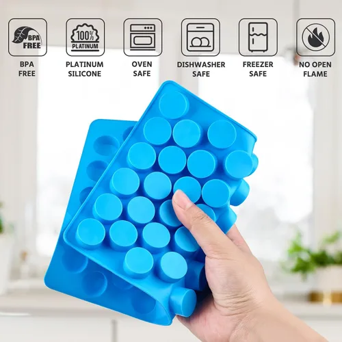 Vista 3 de Puyeipt Moldes de silicona para caramelos, paquete de 4, 220 cavidades