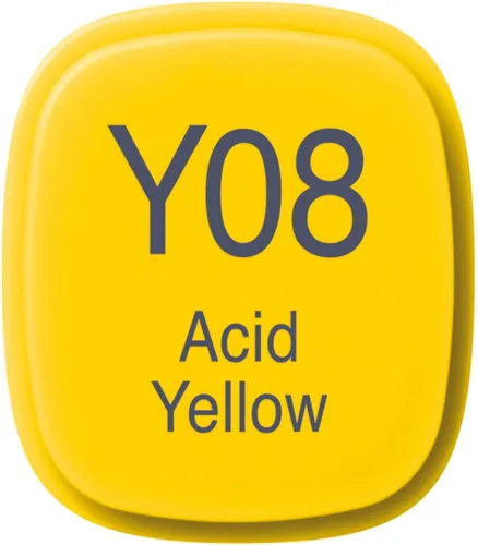 Vista 3 de Copic Marcador de alcohol clásico, de doble punta, Y08-Copic, amarillo ácido