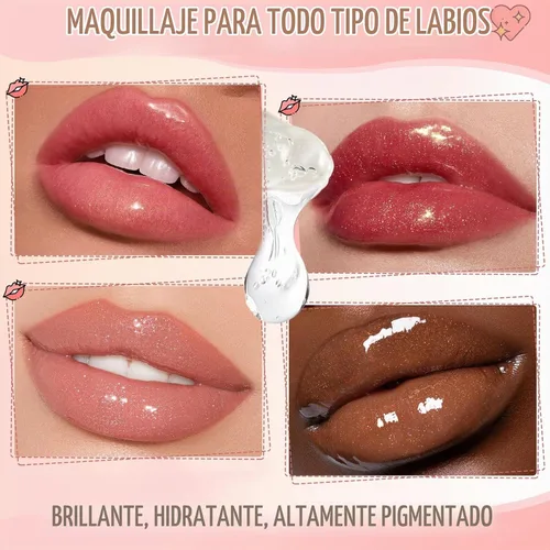 Vista 3 de JCOOS 2 bases de brillo de labios, base de brillo labial húmedo (7 onzas), base de brillo de labios transparente, hidratante, brillante, imprimación