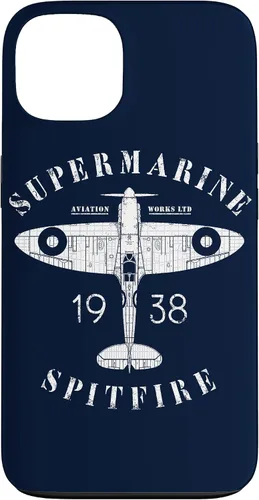 Vista 7 de iPhone 12 Pro Max Spitfire RAF Británico WW2 Fighter Aviation Case Supermarine Aviation