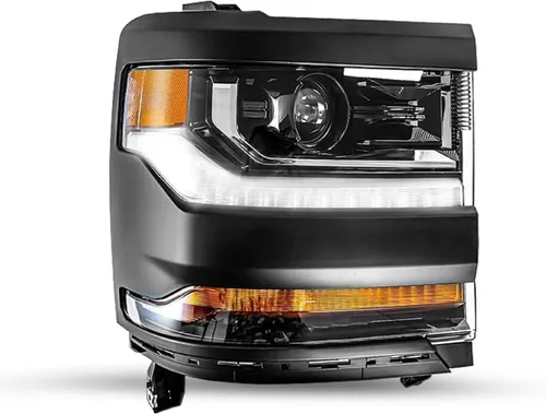 Vista 24 de JSBOYAT HID/Xenon para Chevy Silverado 1500 2016-2019 Conjunto de Faros Delanteros de Repuesto Proyector LED DRL Estilo OE de Fábrica Par Juego