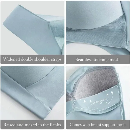 Vista 2 de Wmbra - Brasier corrector de postura Wmbra, corrección de postura, brasier cruzado ergonómico sin aros para el verano
