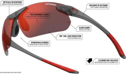 Vista 4 de Tifosi Seek FC 2.0 - Gafas de sol deportivas para hombre y mujer, ideales para ciclismo, golf, senderismo, correr, tenis y pickleball