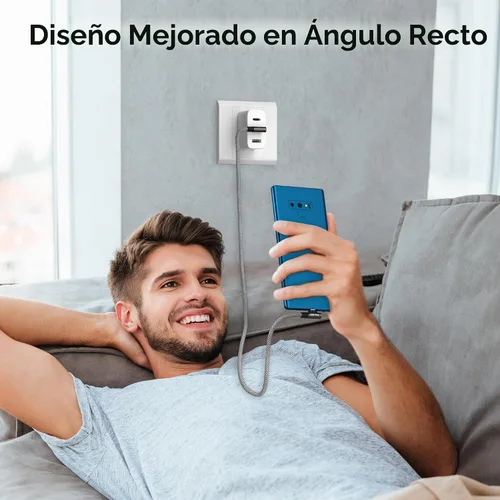Vista 5 de Cable USB C a USB C de 100 W de carga rápida de 5 A, paquete de 2, 1 pie/12