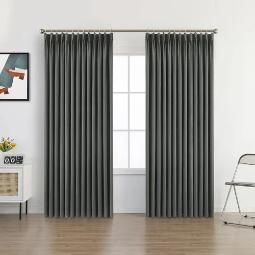 Vista 18 de MUMFAS Cortina opaca para oscurecer la habitación, cortinas opacas de 63 pulgadas de largo, con aislamiento térmico y división de habitación