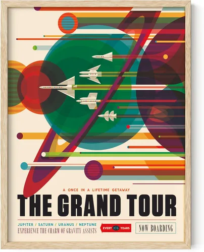 Vista 55 de HAUS AND HUES Arte de pared espacial – Pósteres espaciales vintage, póster JPL de la NASA, pósteres vintage de la NASA para paredes, arte de pared