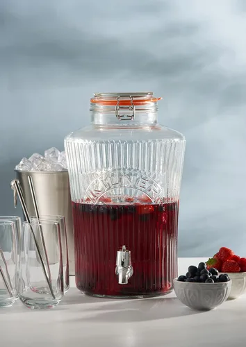 Vista 9 de Kilner Dispensador de bebidas de cristalería vintage, 1-1/4 galones