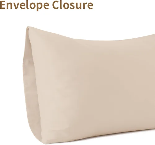 Vista 170 de Juego de 2 fundas de almohada 100% de algodón egipcio, fundas de almohada refrescantes de 400 hilos, fundas de almohada suaves y transpirables