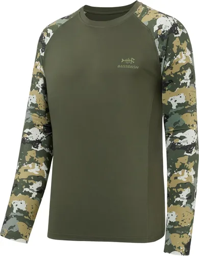 Vista 17 de Bassdash UPF 50 Camiseta de pesca para hombre con camuflaje, manga larga, sudadera de secado rápido