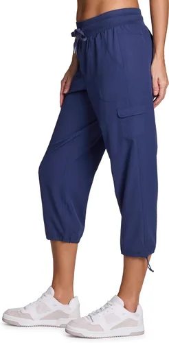 Vista 30 de RBX - Pantalón capri deportivo con cordón,ligero, con bolsillos y estilo cargo, para mujer