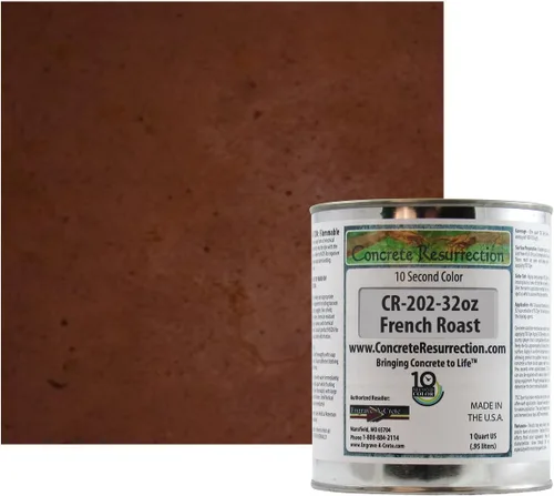 Vista 3 de Tinte profesional para hormigón de secado rápido, fácil de usar. Tinte de acetona Concrete Resurrection de 10 segundos color 32 oz (ámbar)