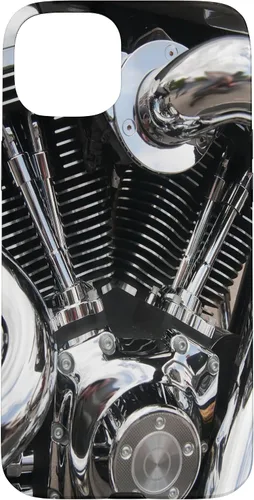 Vista 9 de iPhone 16 Motor de la motocicleta primer plano brillante caso de motociclista